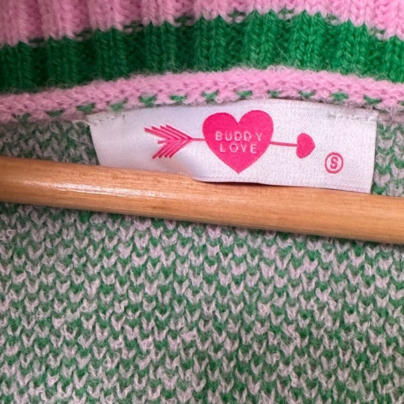 Buddy Love Varsity Cardigan Varsity Cardigan‎ Dress in Parfait Size Small - Picture 10 of 12